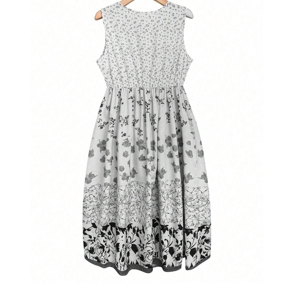 Plus Floral Print Tank summer Cottagecore Dress - Picture 4 of 8